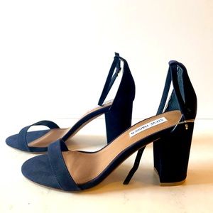Steve Madden Navy Blue Suede Strappy Heels
